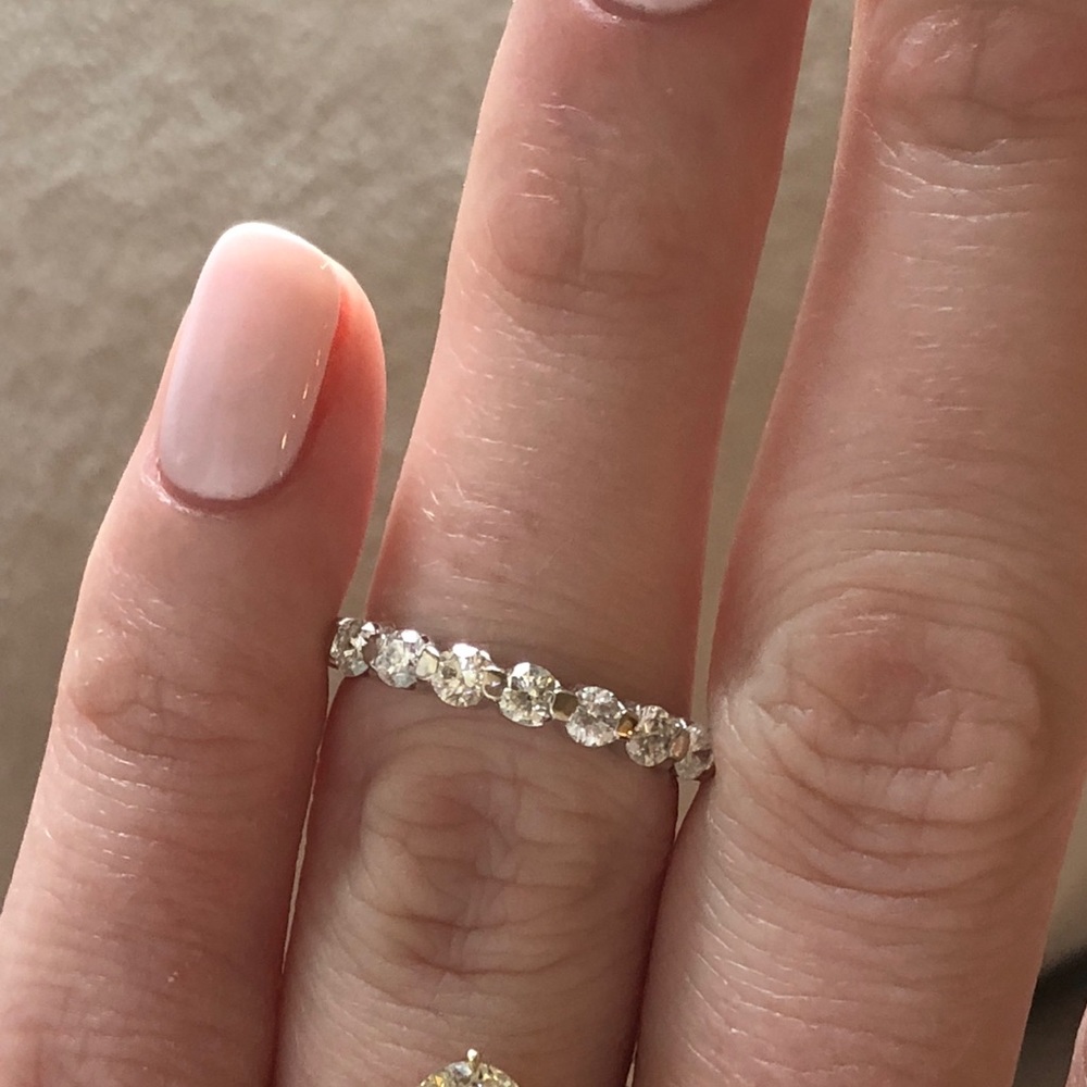 Real Diamond Band. Size 5.25 Half eternity